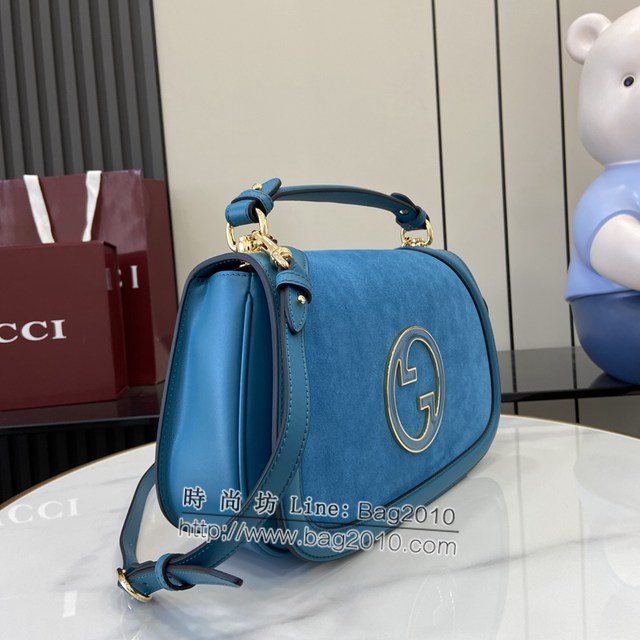 Gucci專櫃古馳最新款Blondie系列中號手提包磨砂原廠皮肩背女包 jh2112型號：815719